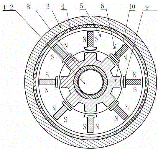 Novel permanent magnet speed regulator using rotary salient pole to adjust magnetic flux