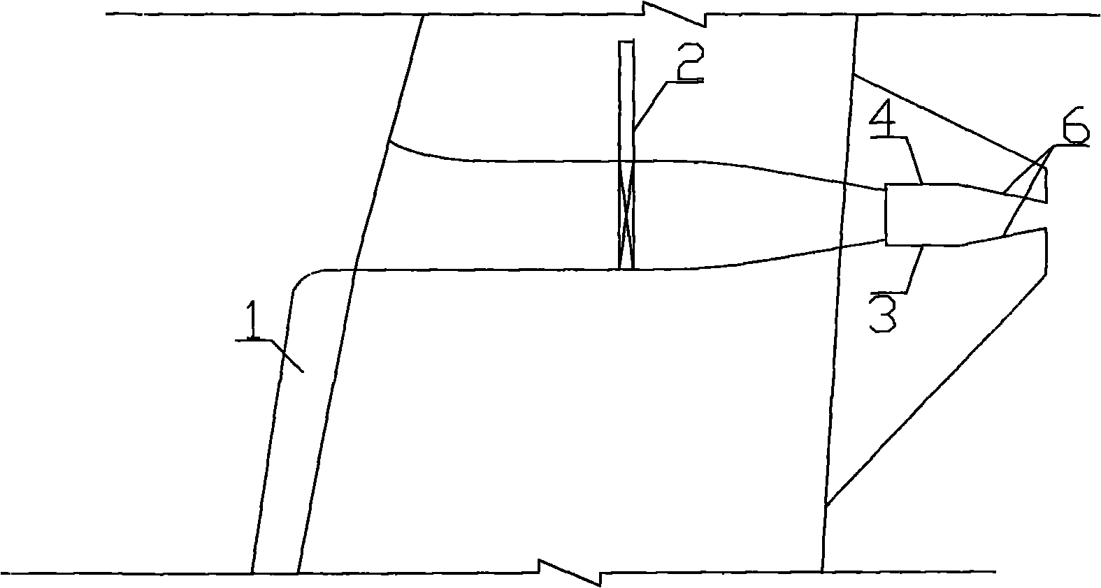 Water guide board arranged on outlet of pressure drainage channel