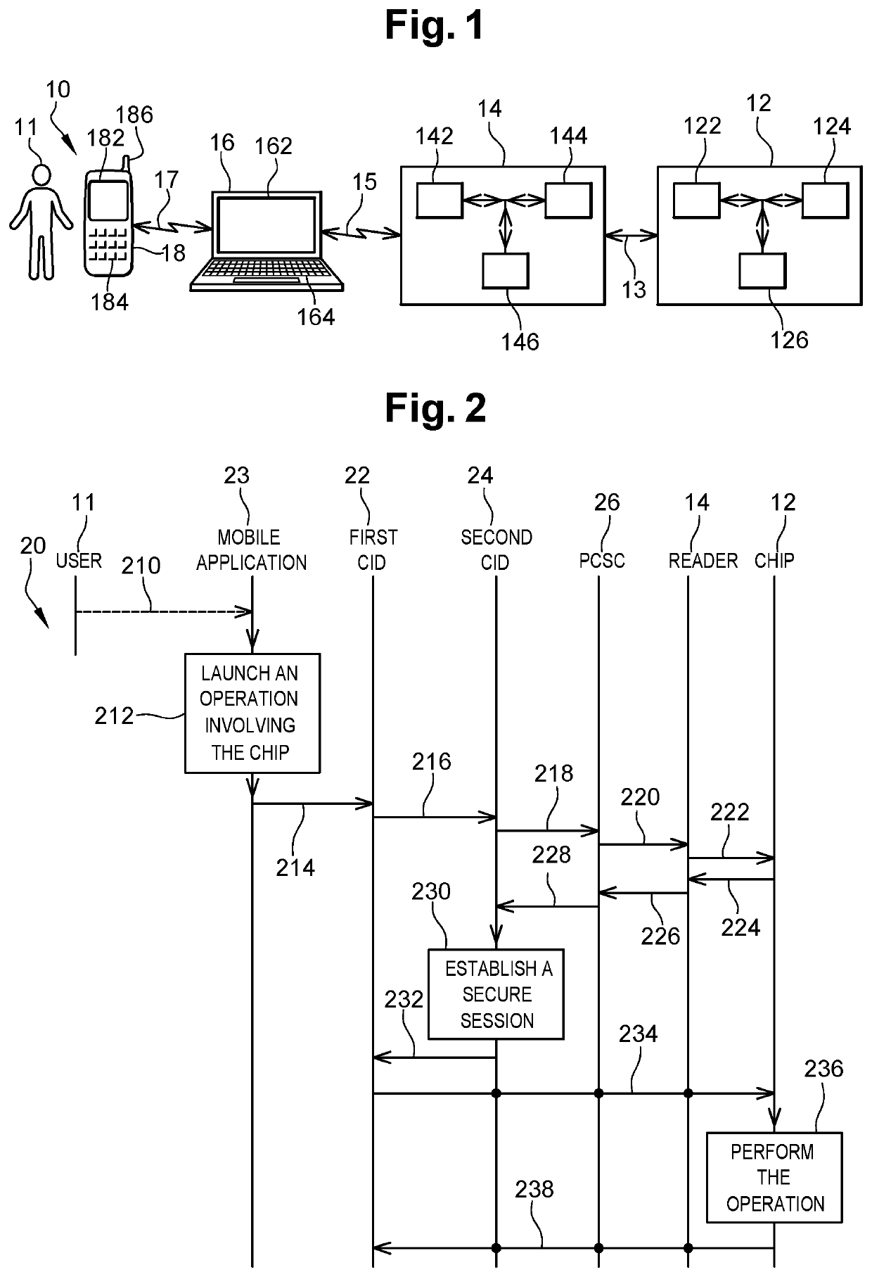 Method, first and second device and system for connecting to at least one chip