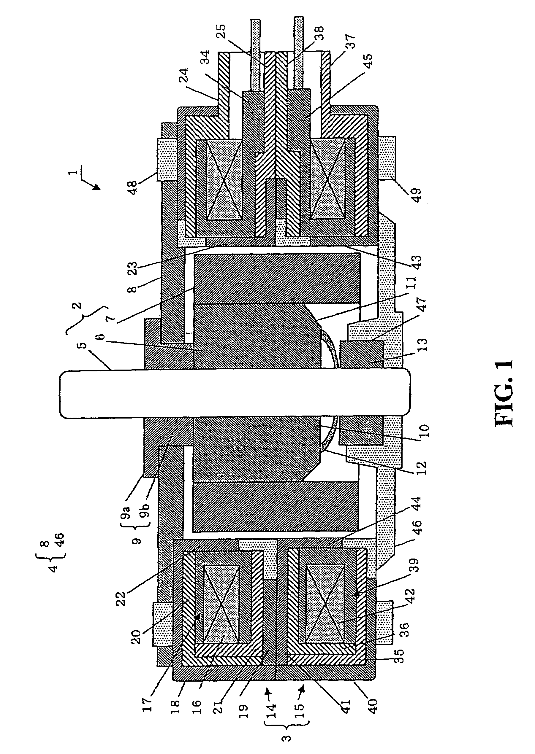 Stepping motor with dual-layer bobbin cover