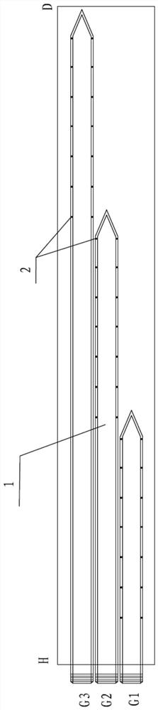 Vertical radial grouting settlement control method for rigid sleeve valve pipe bundles