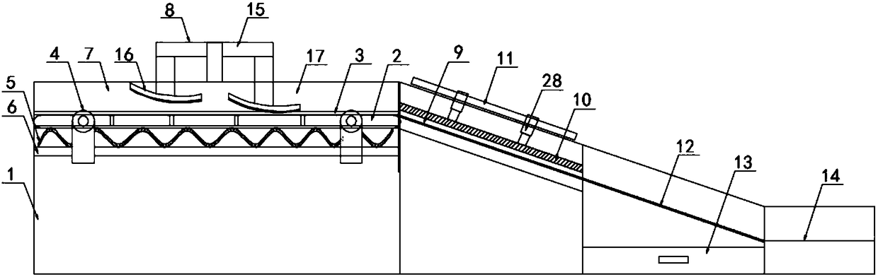 Wicker peeling device