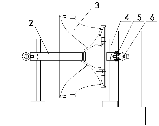 Mixed flow water turbine runner dynamic balance test method