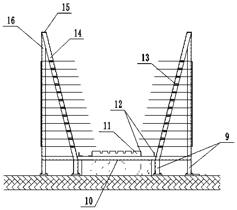 Prefabricated box girder prestress advanced positioning device and implementation method thereof