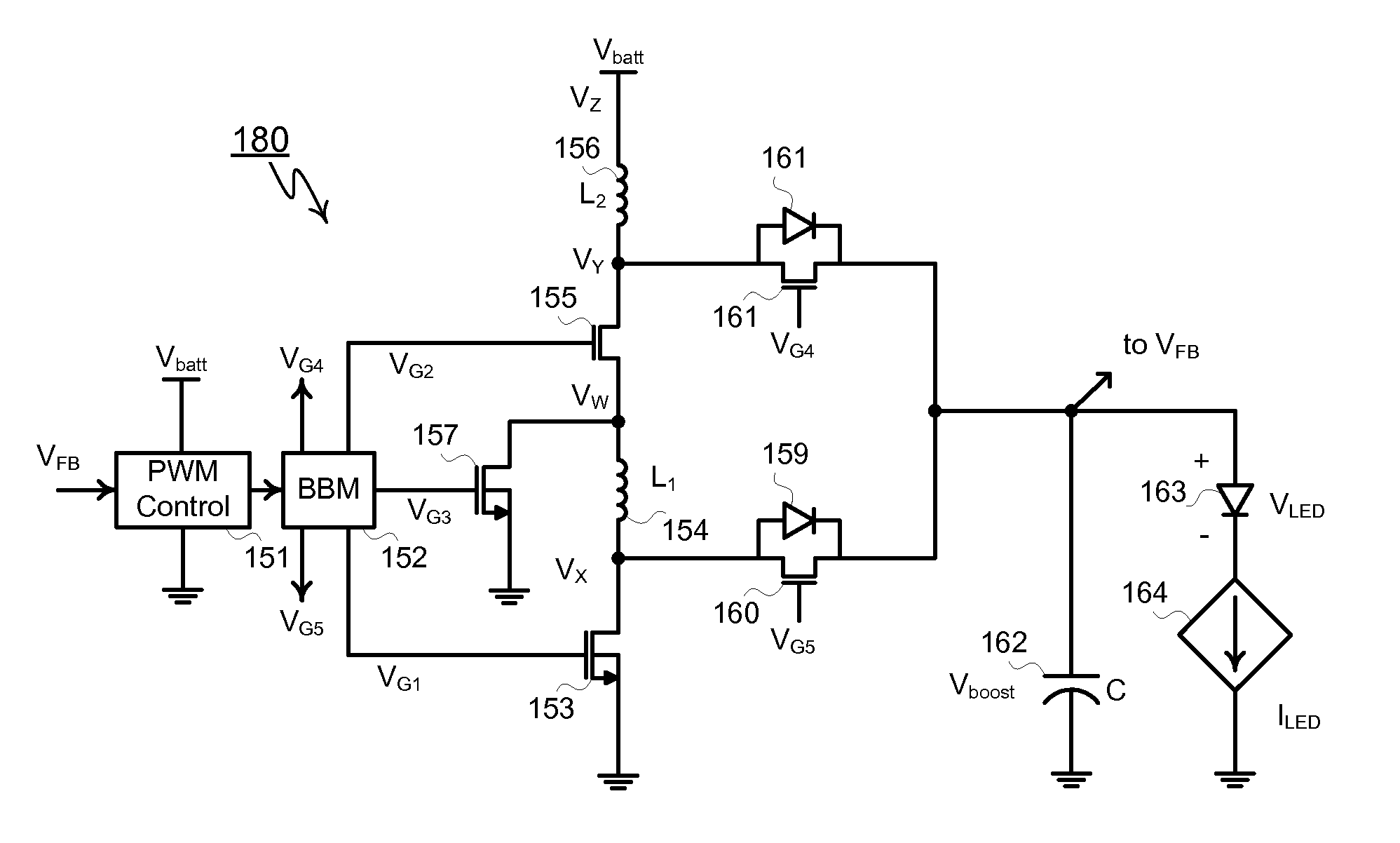 High Current Switching Converter for LED Applications