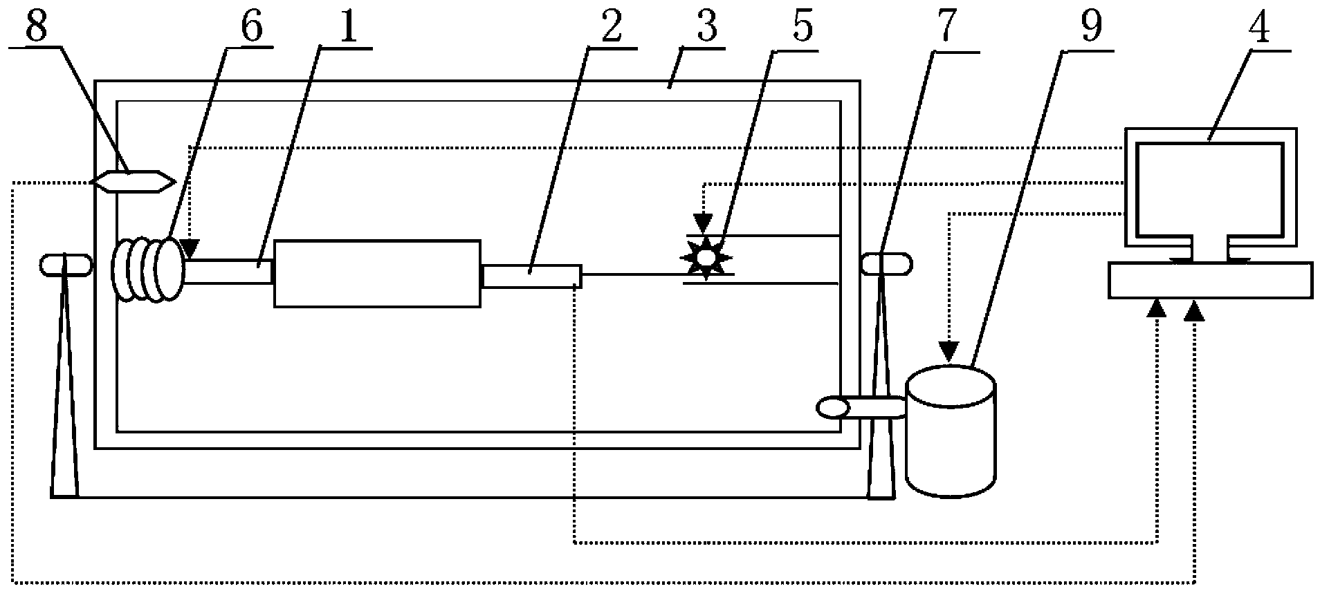 Ultrasonic detection system of quantitative contact pressure, and detection method thereof