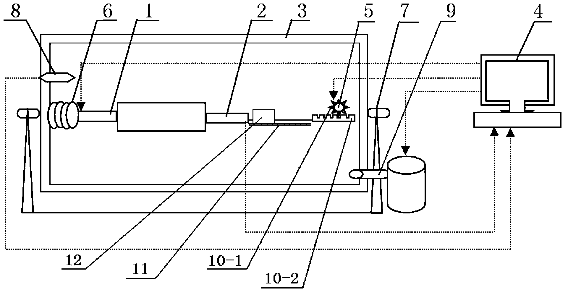 Ultrasonic detection system of quantitative contact pressure, and detection method thereof