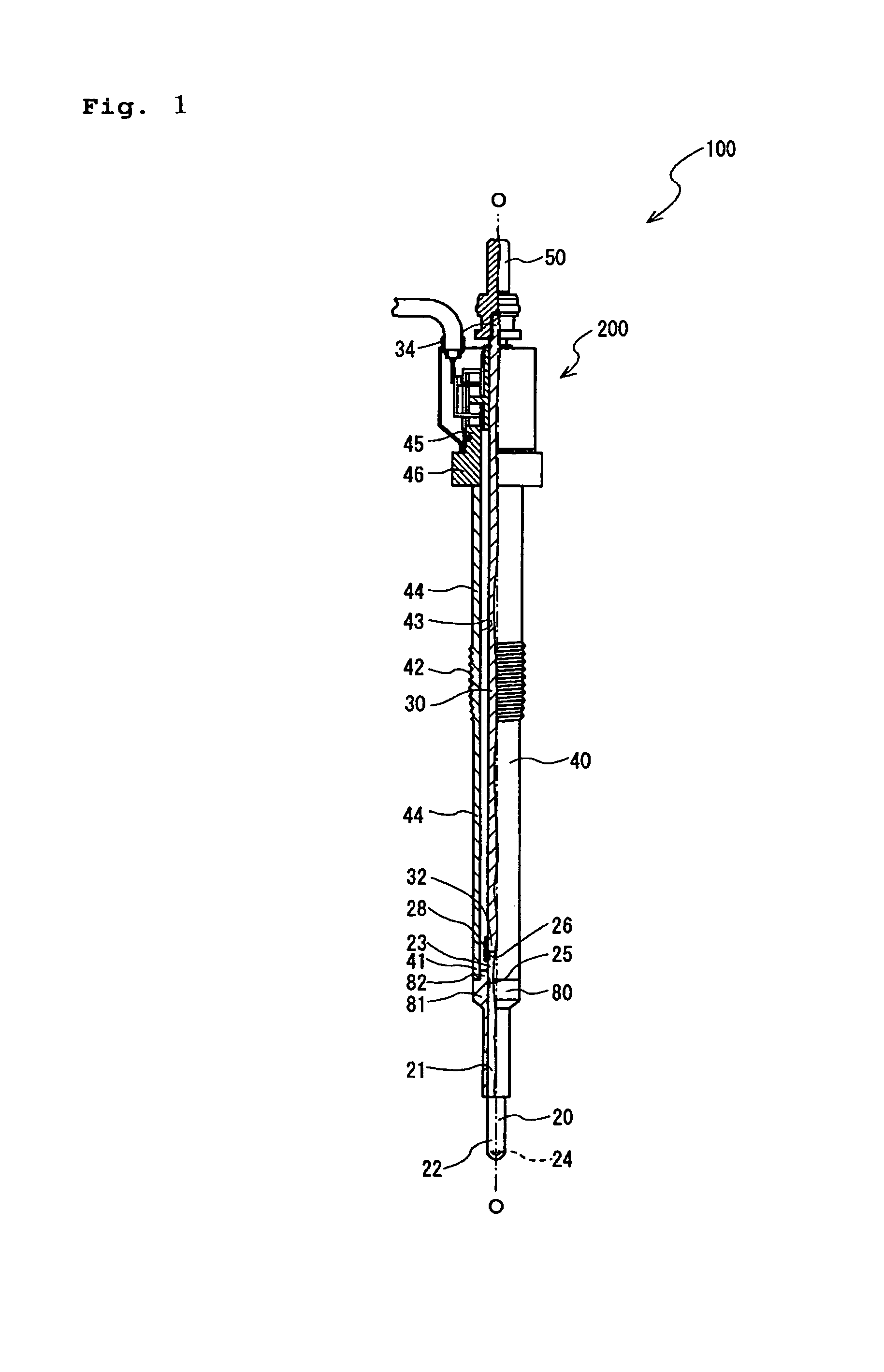 Combustion pressure sensor and glow plug including the same