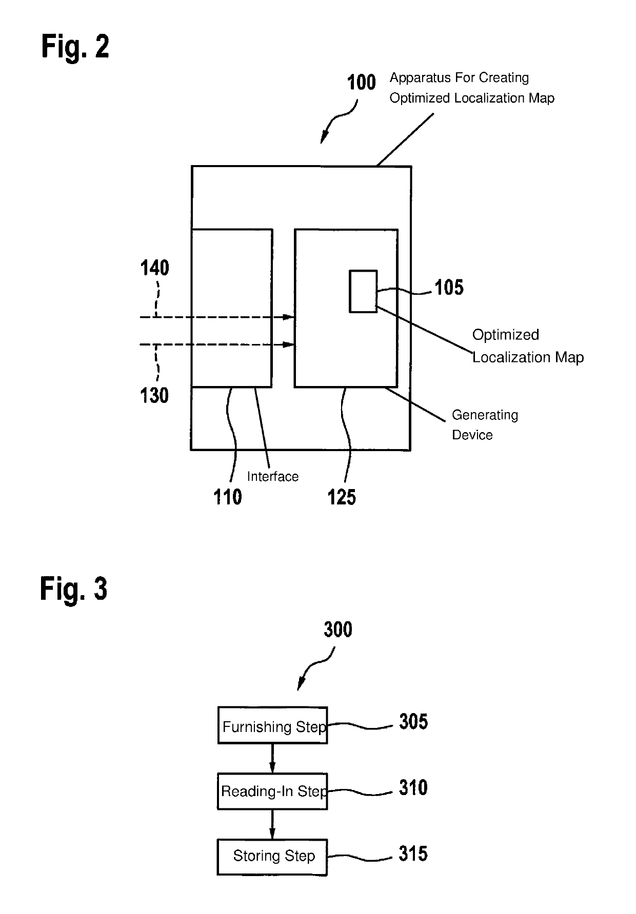 Method and apparatus for creating an optimized localization map and method for creating a localization map for a vehicle