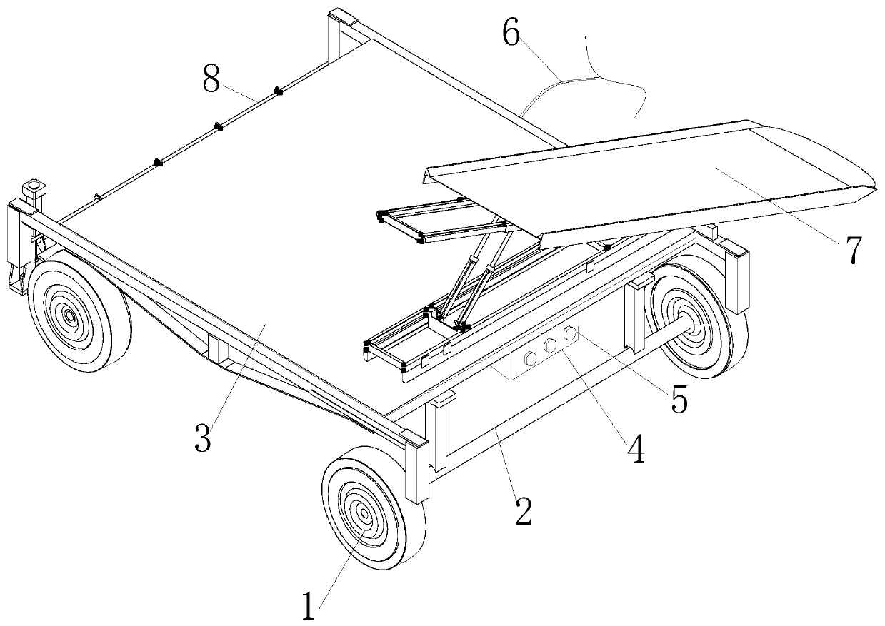 Walking structure, capable of assisting walking, of agricultural smoke spraying machine