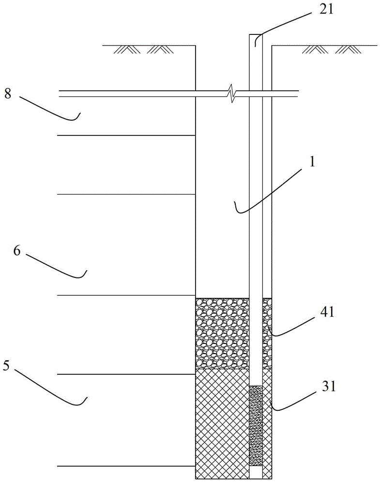 Leak detection device for underground diaphragm wall and construction method of leak detection device