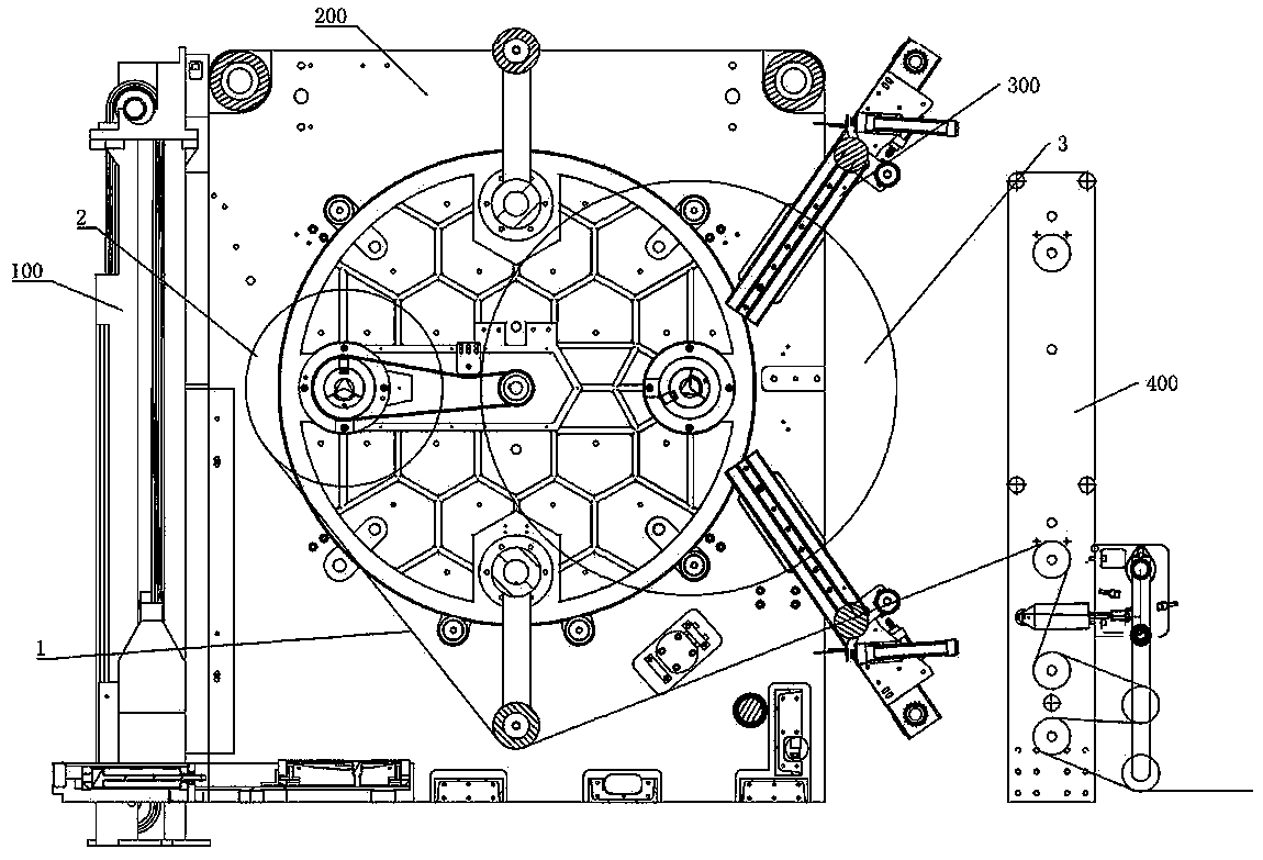 Rotary tower type non-stop unwinding equipment