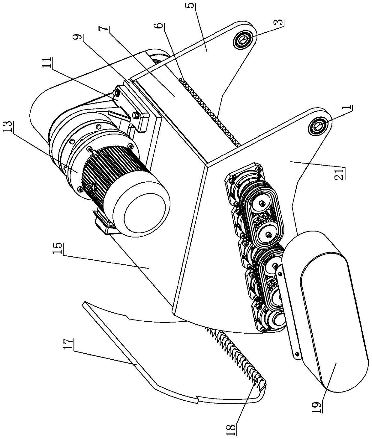 Combined drum chipper suitable for cutting thick blocks, thin sheets or strip-shaped wooden objects