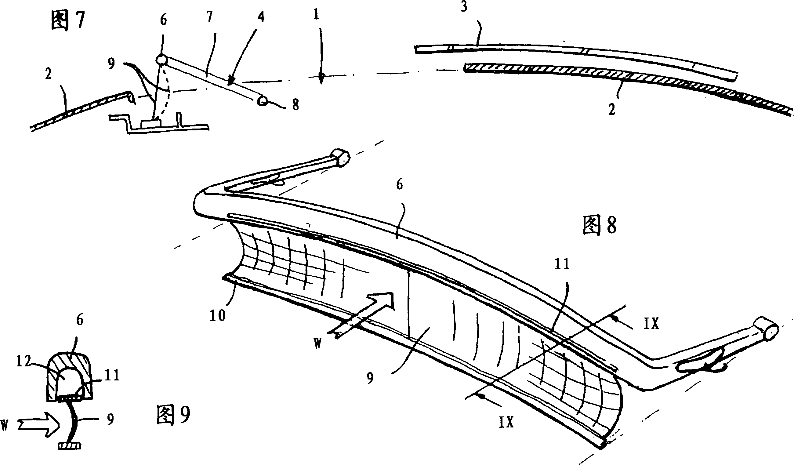 Vehicular open roof structure and wind breaker