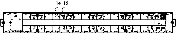 Shower system used for rail train and rail train