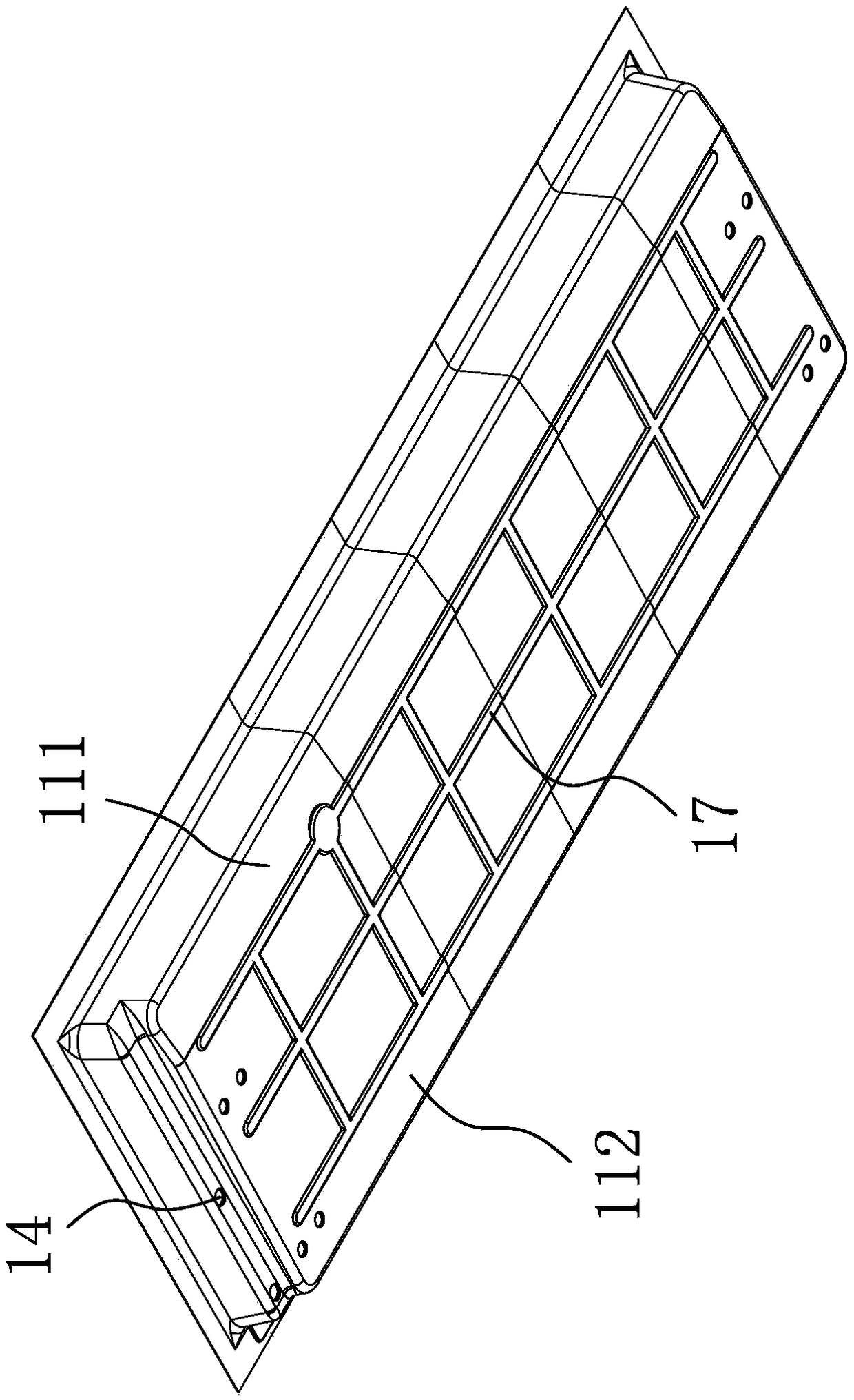 Blister mold for producing fresh-keeping cabinet integrated plastic liner