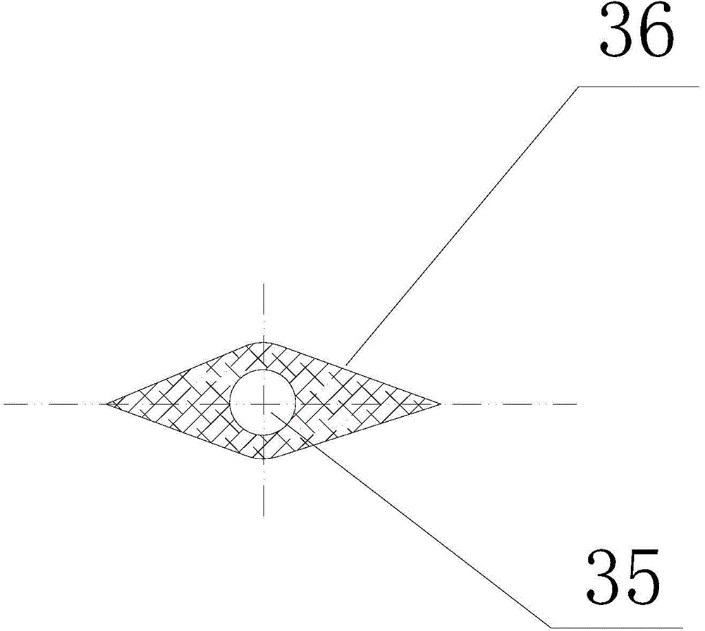 Extrusion die for composite sheet material formed by co-extrusion molding of metal section material and wood plastic