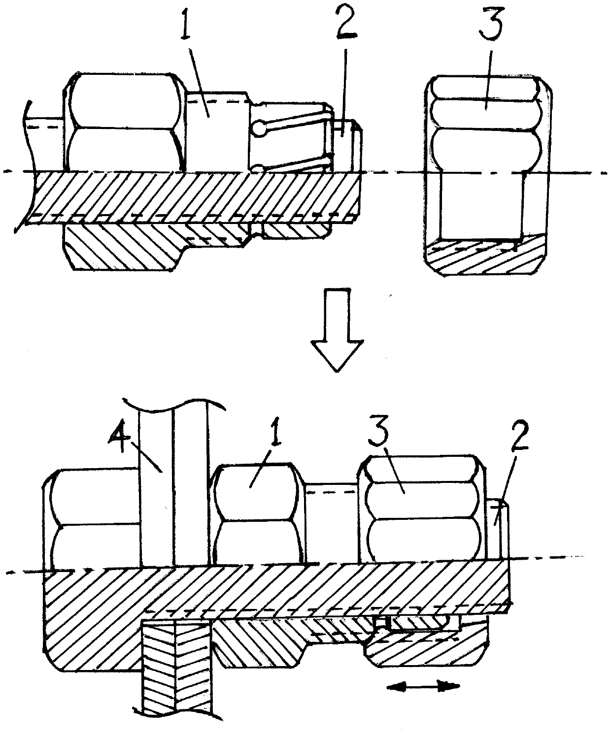 Interlocking retaining nut