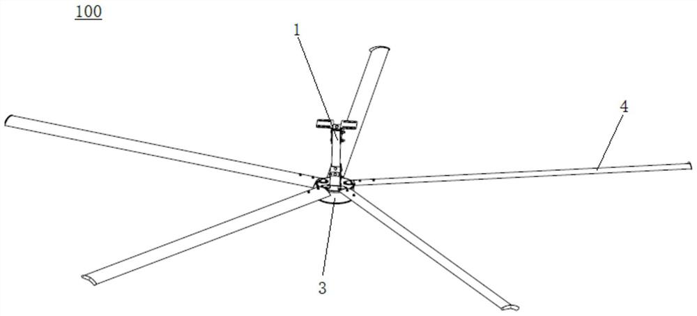 Safe and reliable hollow shaft industrial fan with strong heat dissipation function