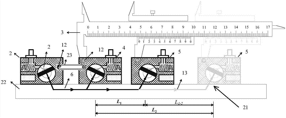 Steel member absolute stress distribution detection method based on critical refraction longitudinal waves