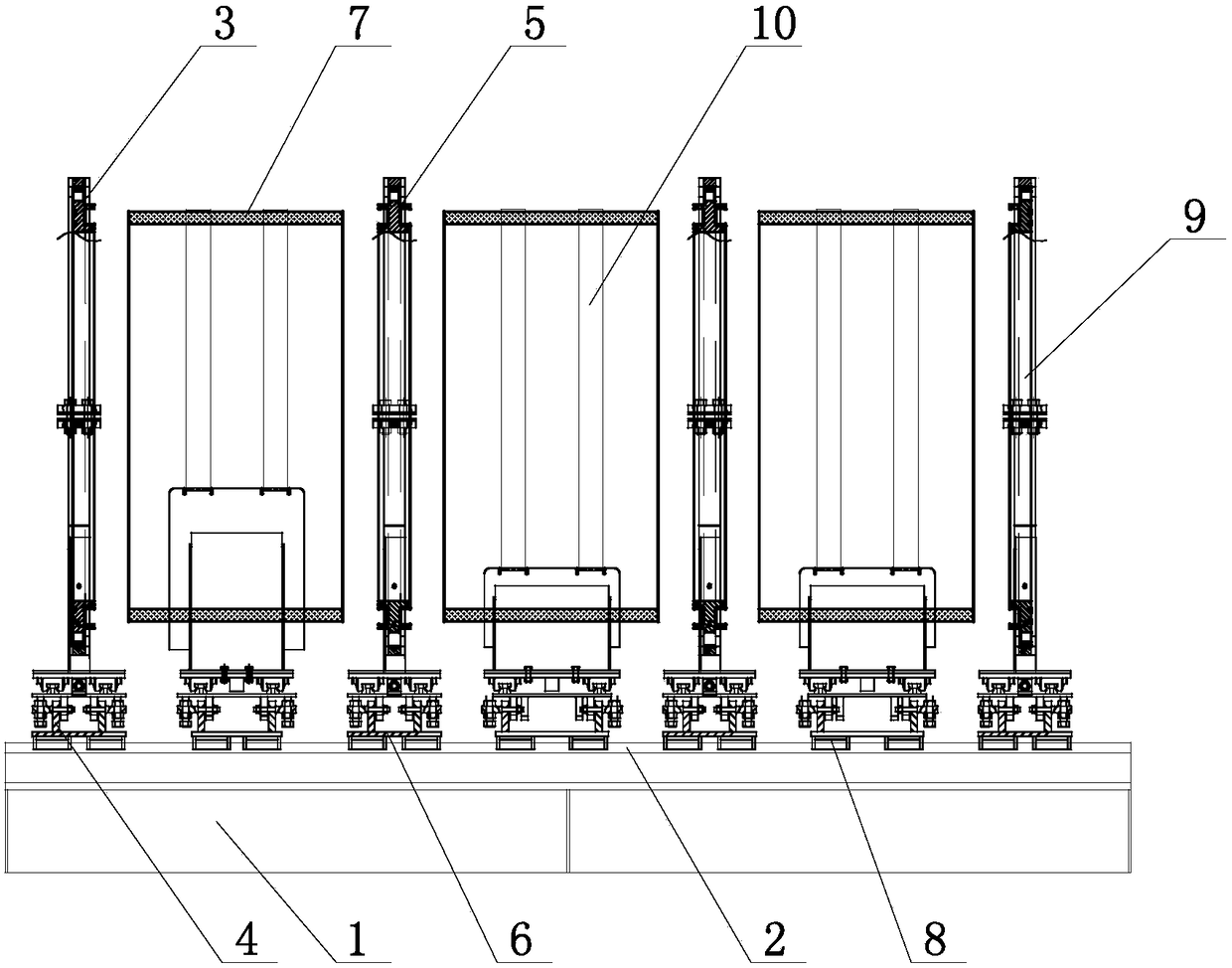 A large-size cylindrical plexiglass assembly tooling and assembly method thereof