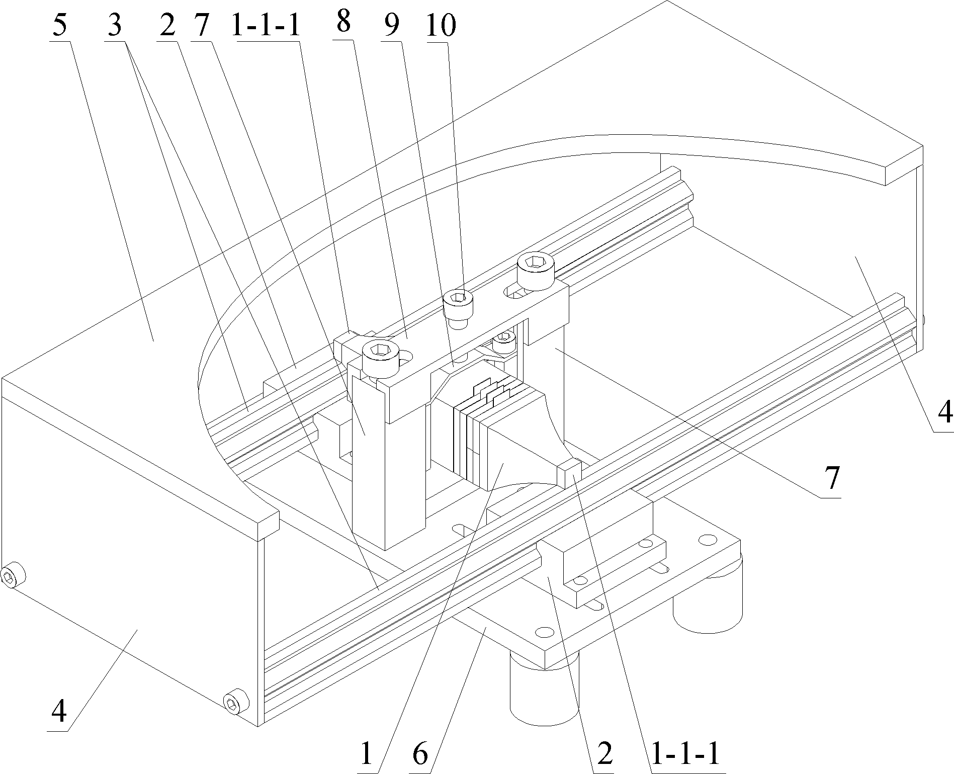 Linear platform using compound bending vibration type biped linear ultrasonic vibrator