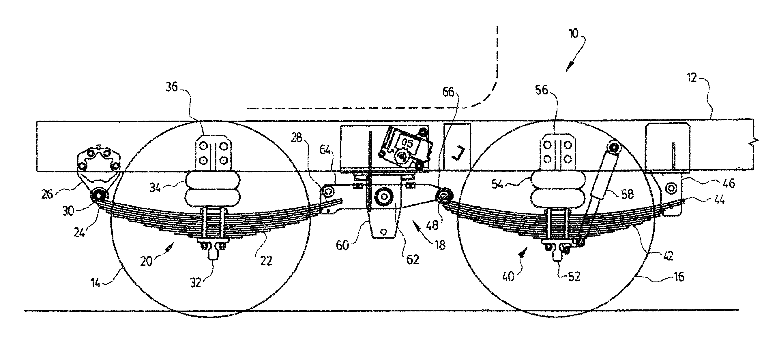 Tandem suspension for steerable axles