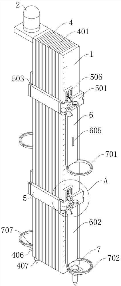 Mechanical decontamination type water level alarm device and use method thereof