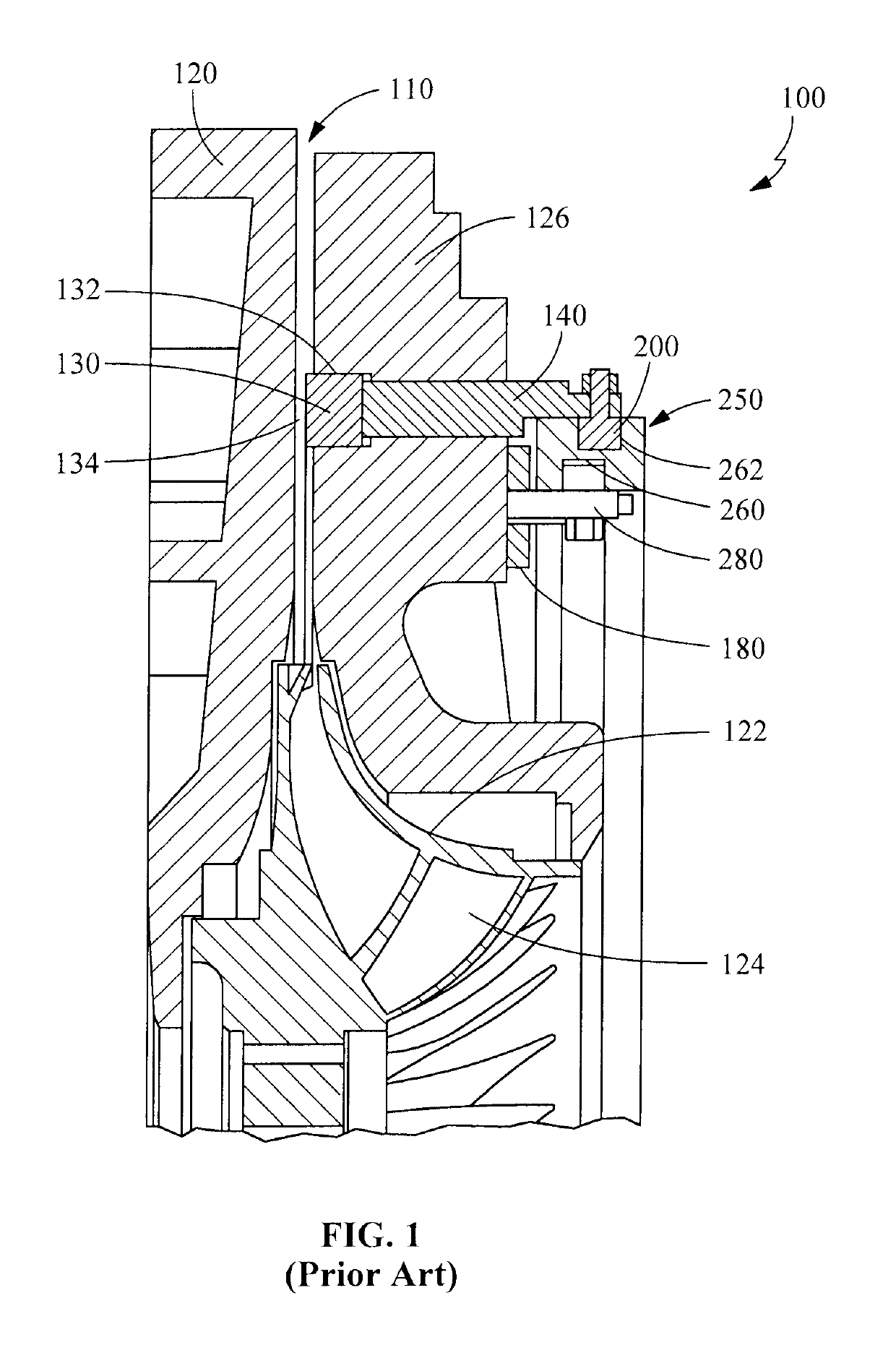 Variable geometry diffuser having extended travel and control method thereof