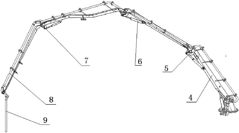 Safety device for tail end hose of pump truck