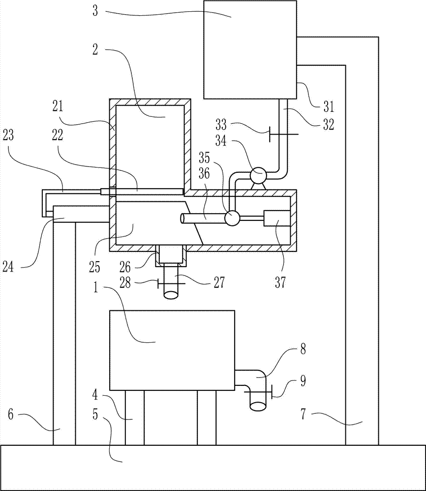 Vertical type dissolving device for rare earth chloride