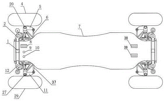 Full-automatic cross-country skateboard