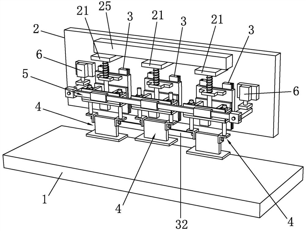 A reinforcement plate installation device for the convex surface of the panel of the integrated stove cabinet