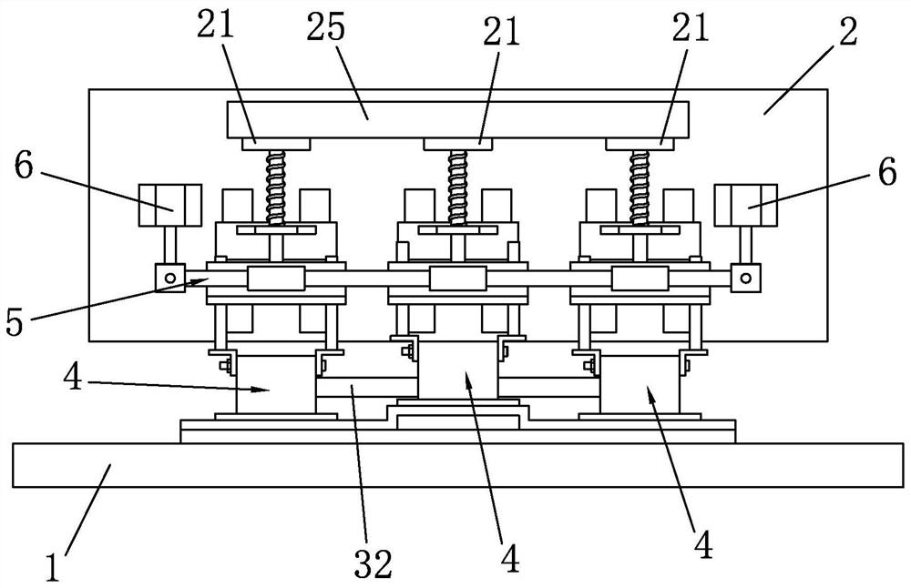 A reinforcement plate installation device for the convex surface of the panel of the integrated stove cabinet