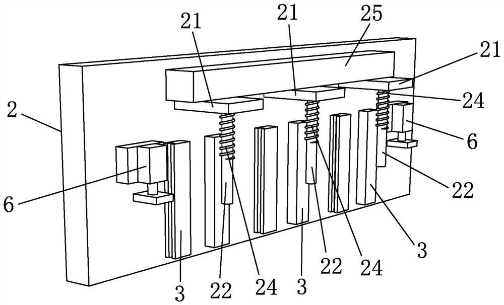 A reinforcement plate installation device for the convex surface of the panel of the integrated stove cabinet