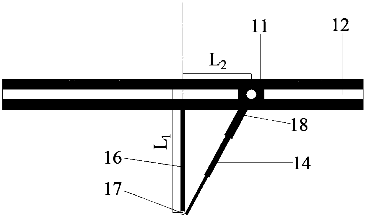 Shield simulation testing device with adjustable angle