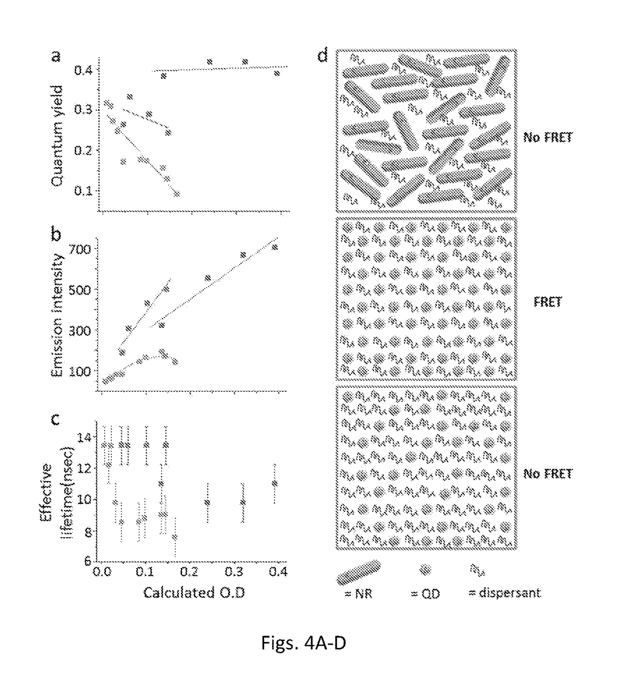 Patterns of fluorescent seeded nanorods