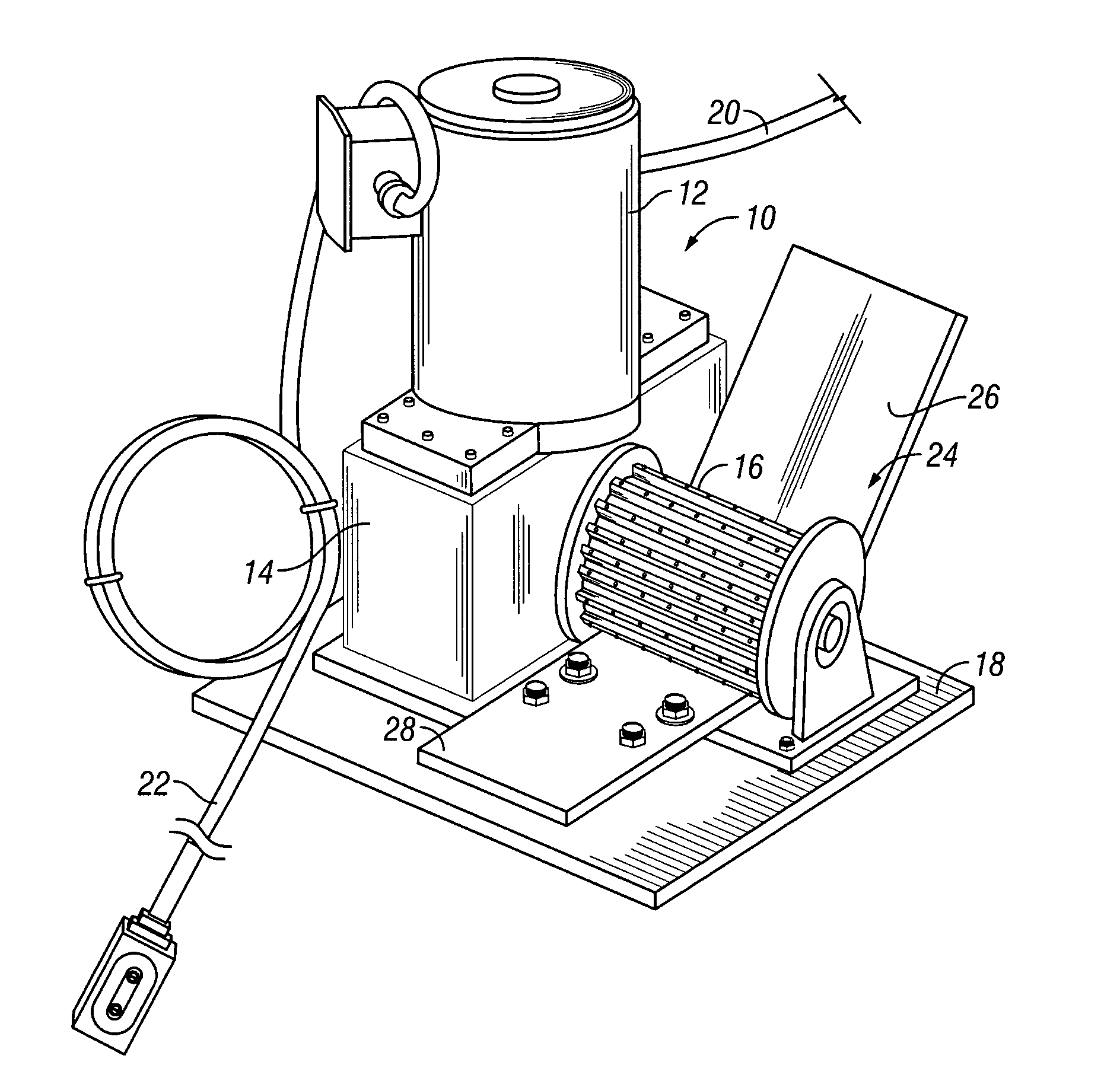 Low-speed high-torque chipper-shredder machine