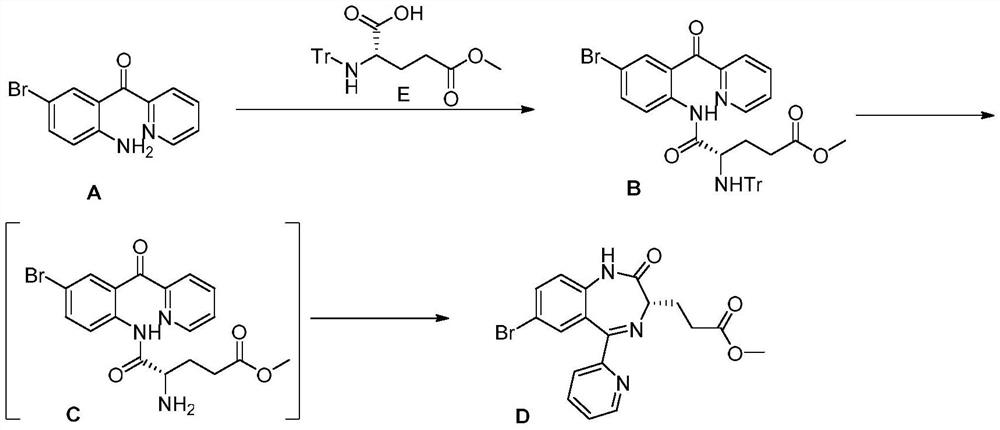 Method for preparing remazolam key intermediate