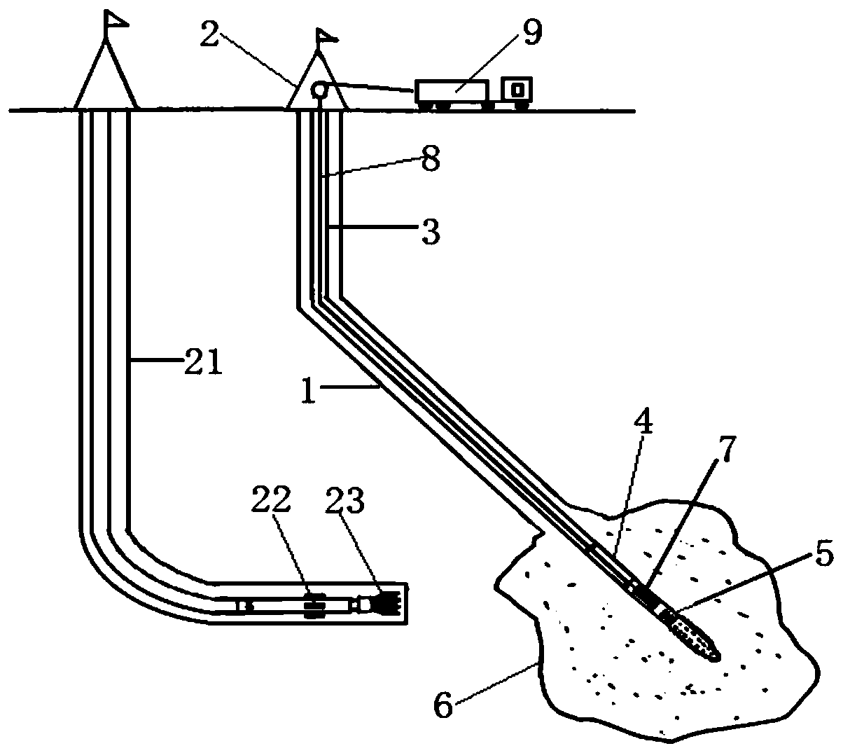 High-temperature salt well directional well butt joint navigation conveying system and application method