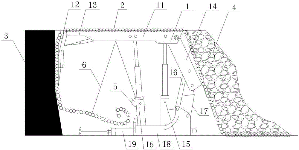 Soil similar coal working face fully sealed shield support device