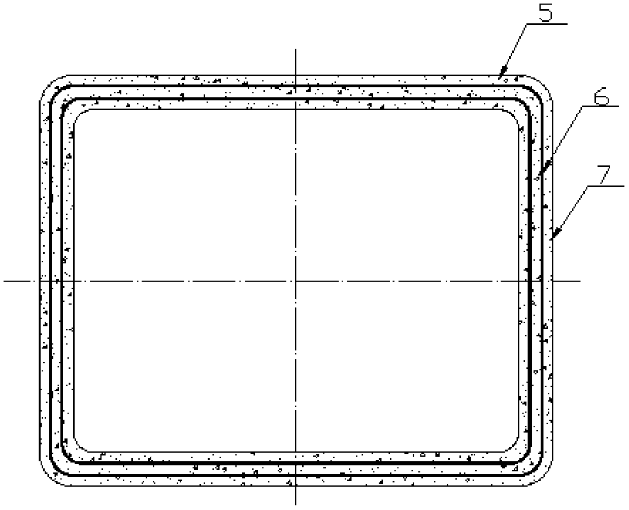 Railway sleeper made of composite materials and manufacturing method thereof