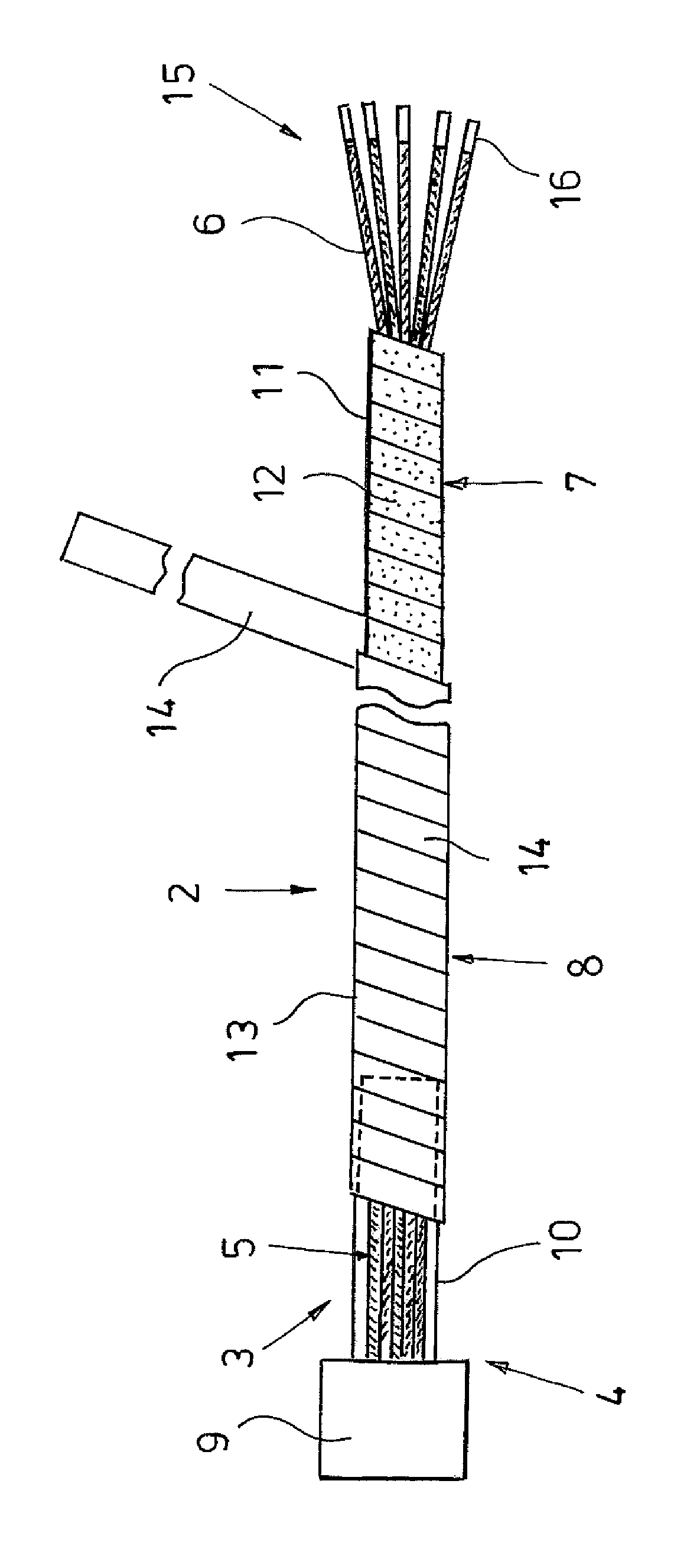 Electrical connecting cable