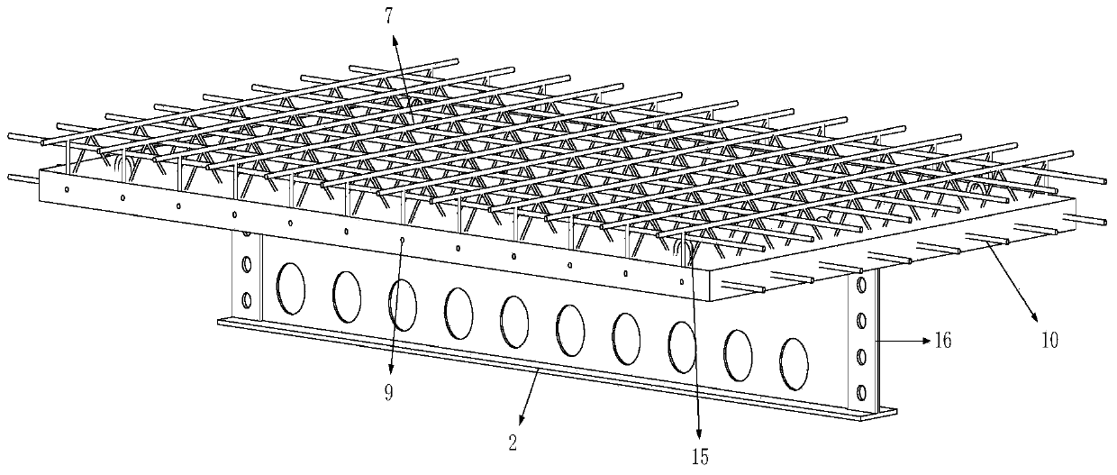 Steel beam-concrete composite floor slab combined assembly system