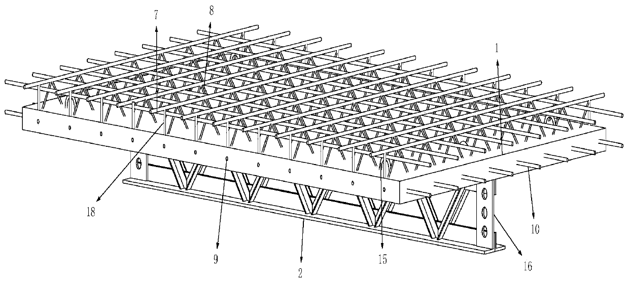 Steel beam-concrete composite floor slab combined assembly system