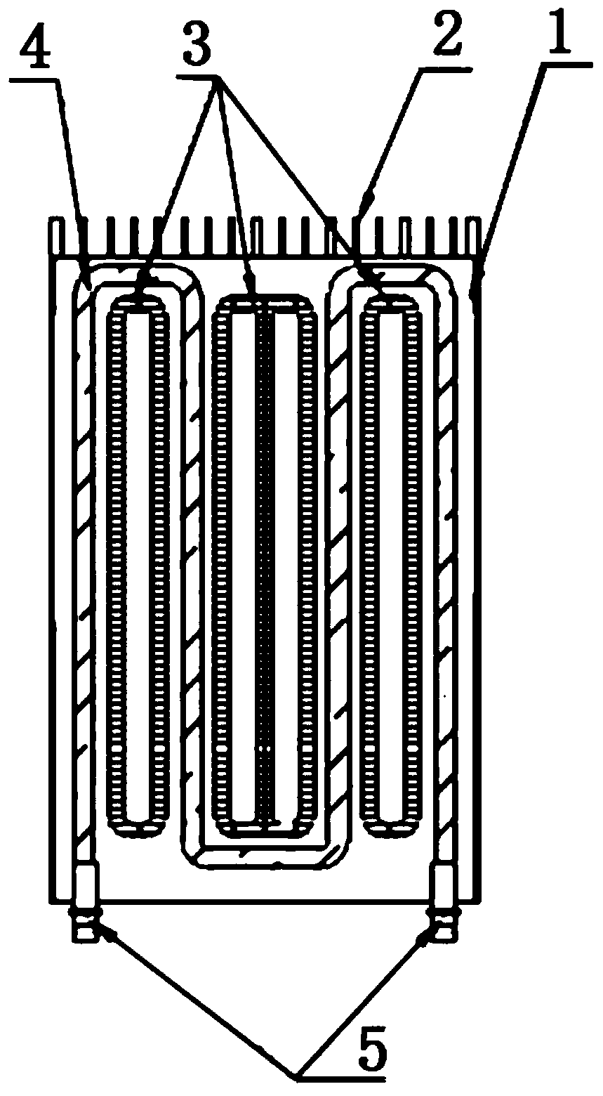 Phase-change hot pipe and liquid circulated cooling composite cooling device