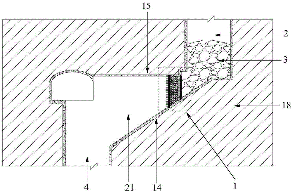 Anti-rock impact blocking structure of under-construction slope sliding system and construction method thereof