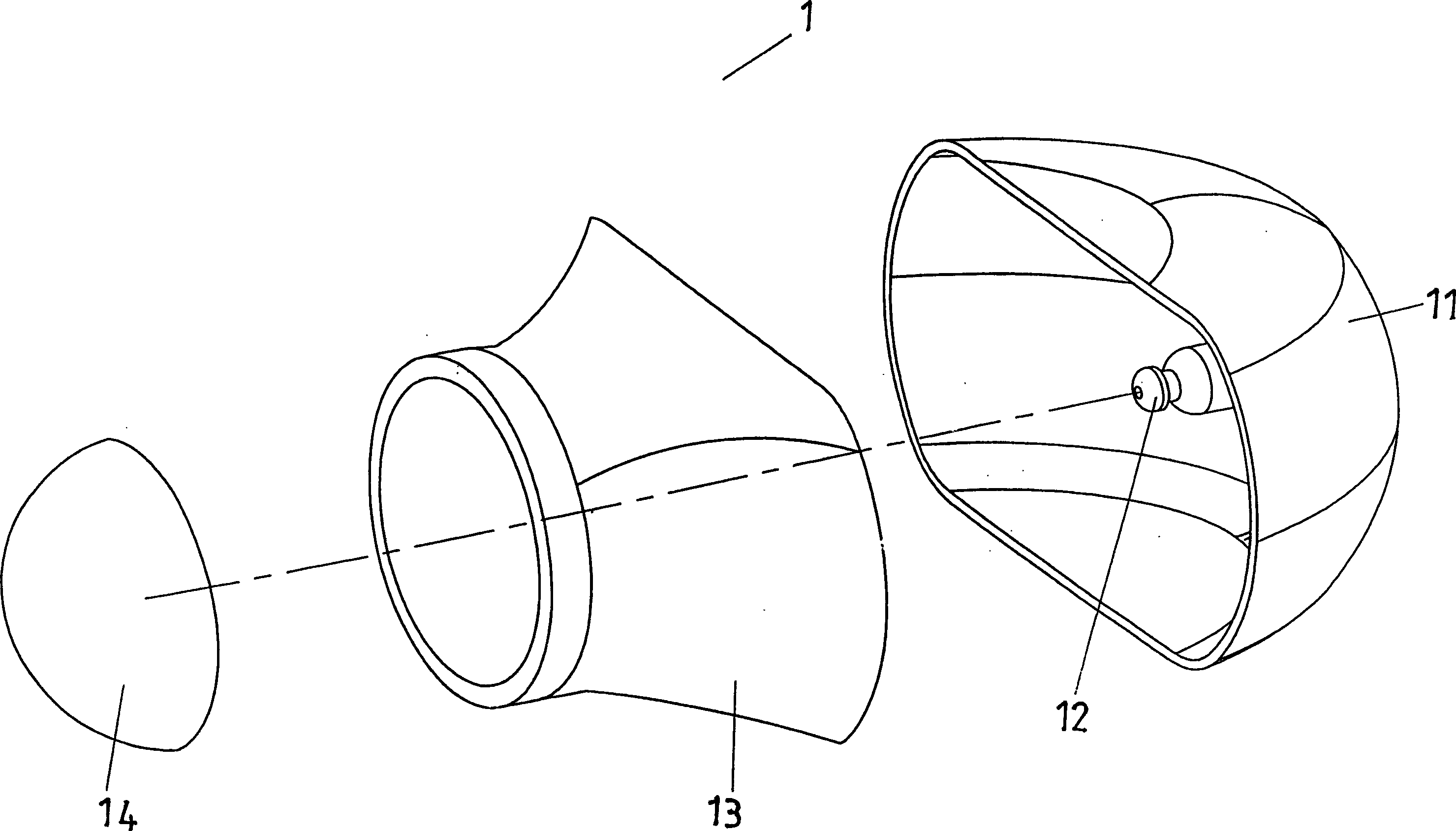 Light projection lens structure