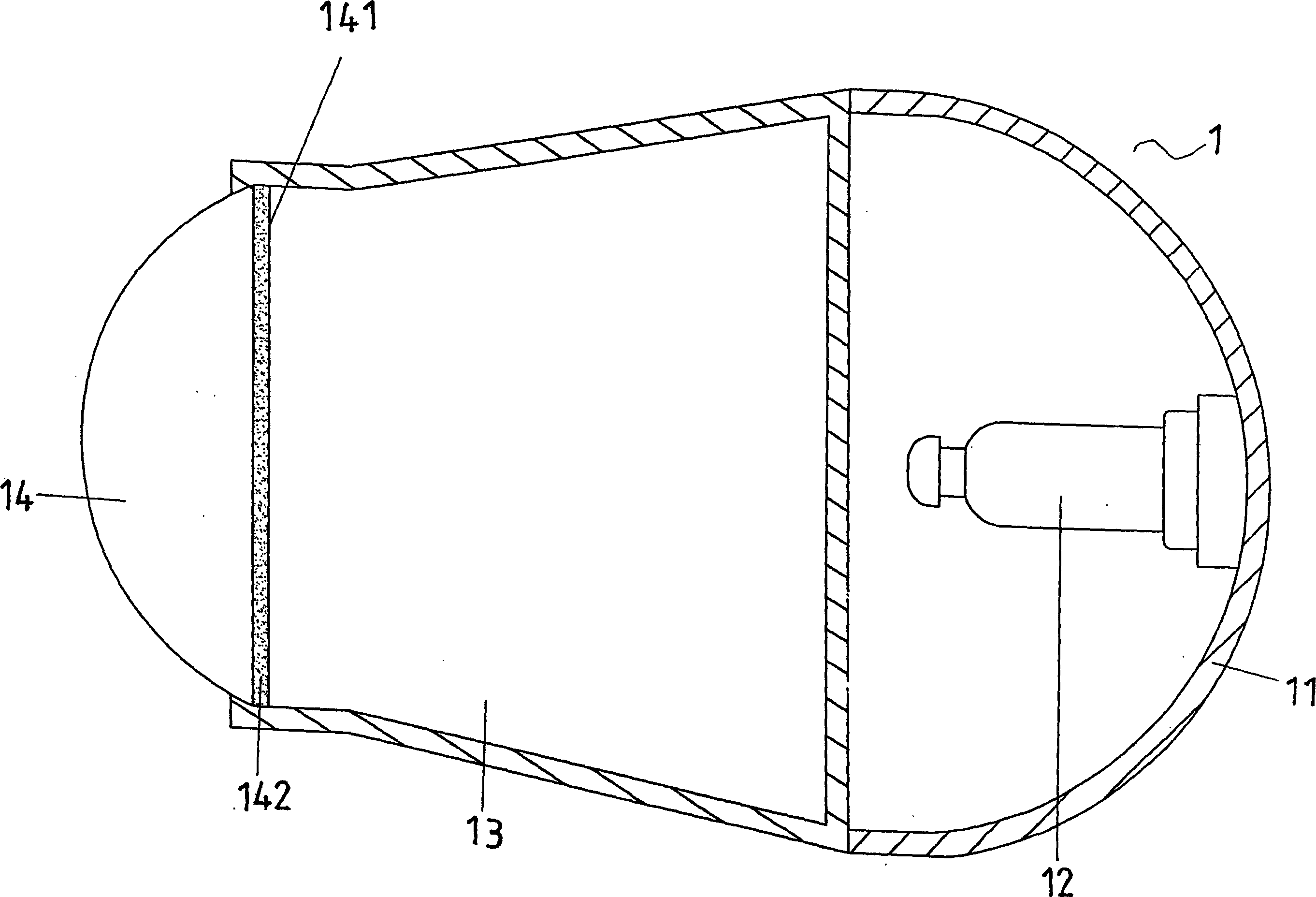 Light projection lens structure