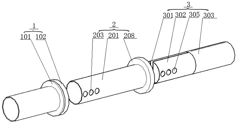 A laparoscopic flushing and drainage device with double sheaths